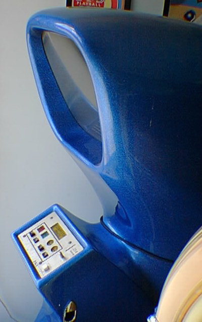 Computer Space blue cabinet side shot